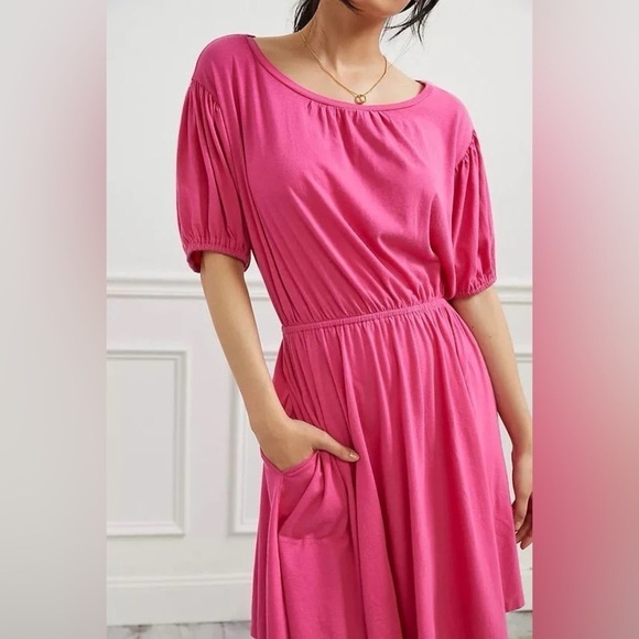 Daily Practice by Anthropologie Solid Pink Mini Dress, Size XS - Picture 3 of 10